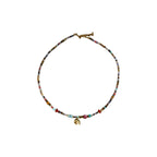 Gold Elephant Charm Colorful Beaded Bracelet