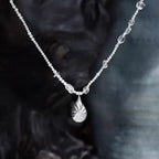Silver Plated Double Layer Pearl Beaded Pendant Necklace