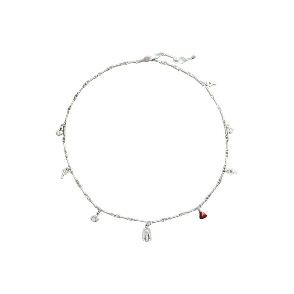 Bird Charm Beaded Chain Necklace