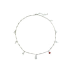 Bird Charm Beaded Chain Necklace
