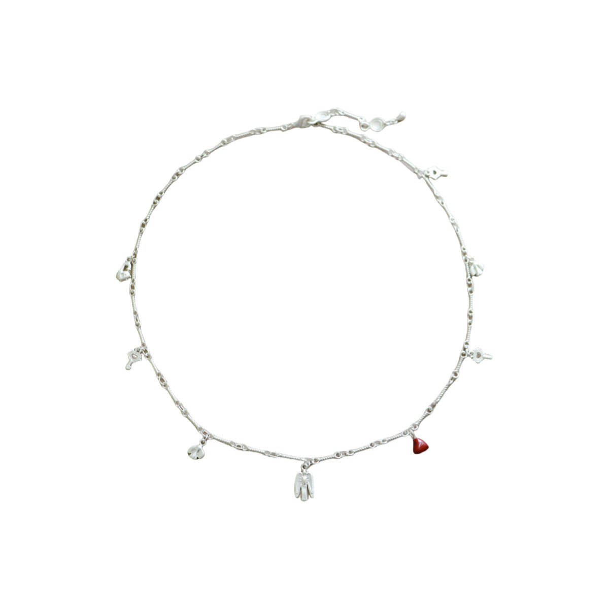 Bird Charm Beaded Chain Necklace