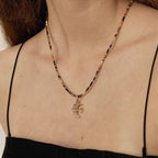 Flying Bird Pendant Beaded Necklace
